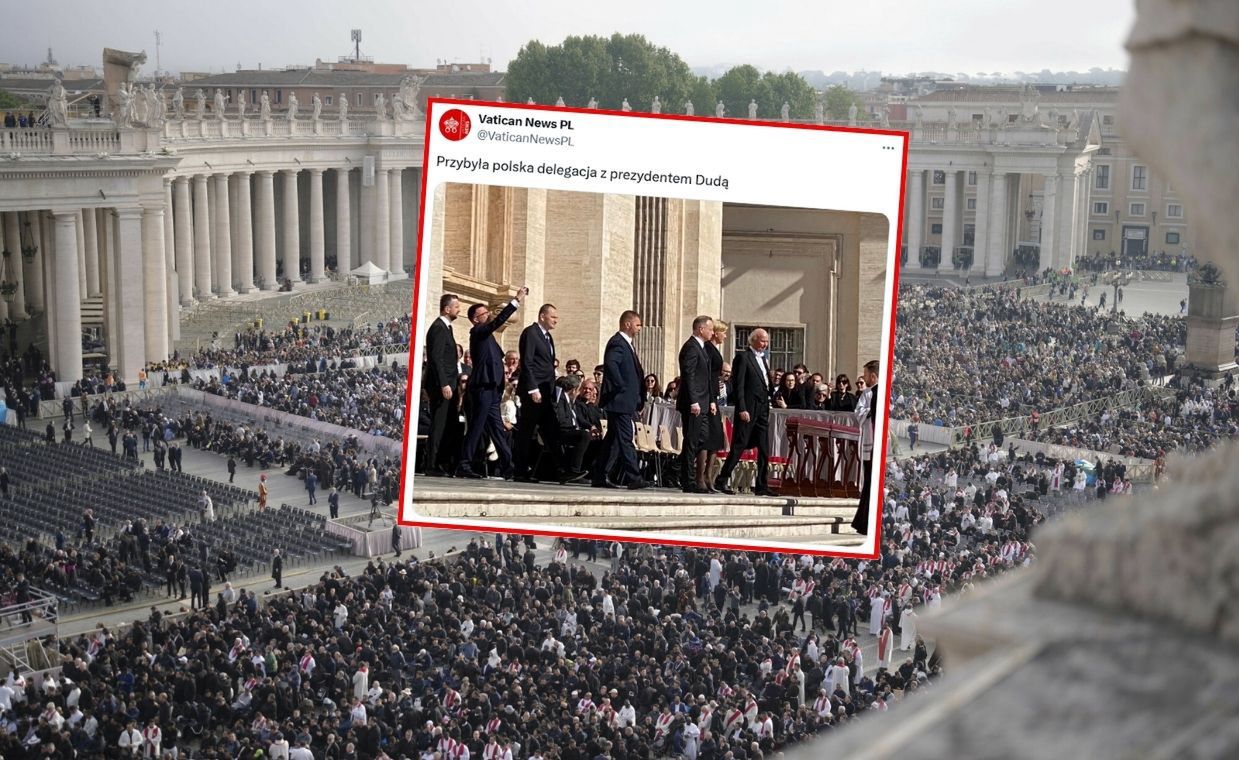 Hołownia na zdjęciu z pogrzebu papieża. "Wstyd na cały świat"