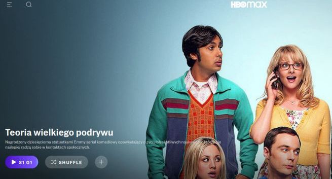 HBO Max z losowym odtwarzaniem w serialach. Tylko przeglądarka, w Polsce 21 tytułów