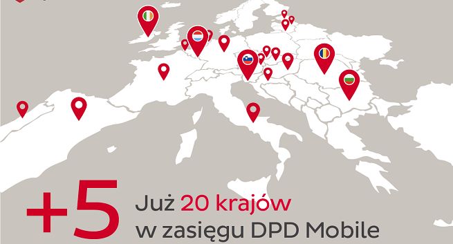 DPD Mobile z kolejnymi państwami na mapie Europy. Wysyłki międzynarodowe z aplikacji już do 20 państw