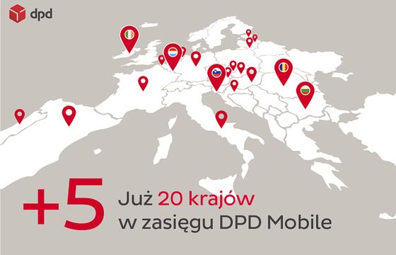 DPD Mobile z kolejnymi państwami na mapie Europy. Wysyłki międzynarodowe z aplikacji już do 20 państw