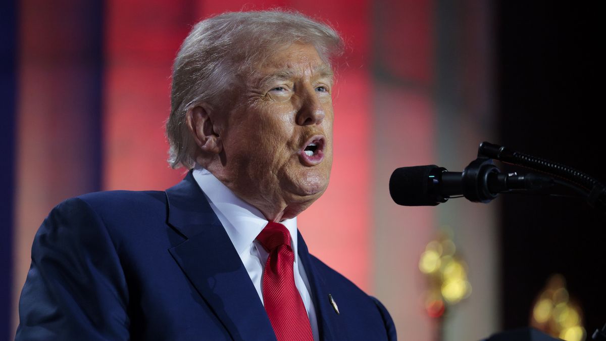 WASHINGTON, DC - JULY 23: U.S. President Donald Trump speaks during the "Winning the AI Race" summit hosted by All‑In Podcast and Hill & Valley Forum at the Andrew W. Mellon Auditorium on July 23, 2025 in Washington, DC. Trump signed executive orders related to his Artificial Intelligence Action Plan during the event. (Photo by Chip Somodevilla/Getty Images)