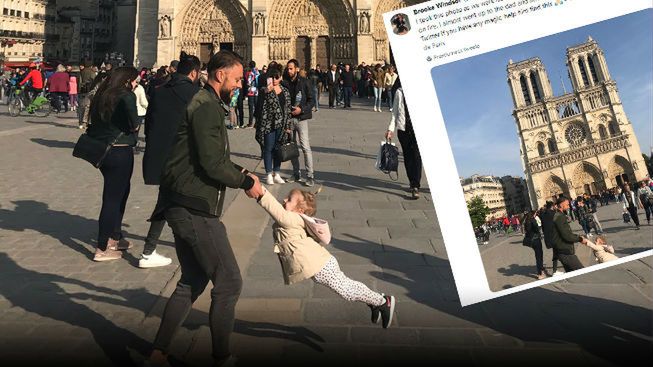 To zdjęcie katedry Notre Dame Brooke Windsor zrobiła niespełna godzinę przed pożarem