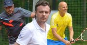 Gwiazdy na turnieju tenisowym: Piotr Gąsowski, Marek Bukowski, Robert Rozmus...