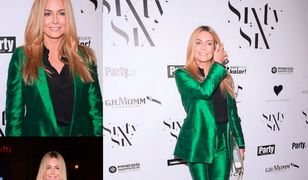 Małgorzata Rozenek-Majdan w połyskującym garniturze