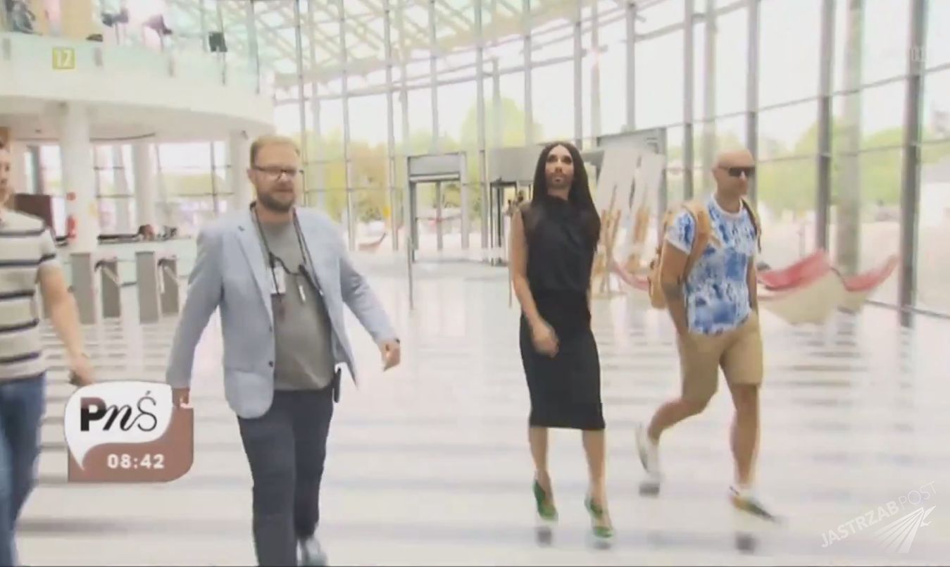 Conchita Wurst w studiu TVP przed Sabatem Czarownic 2015