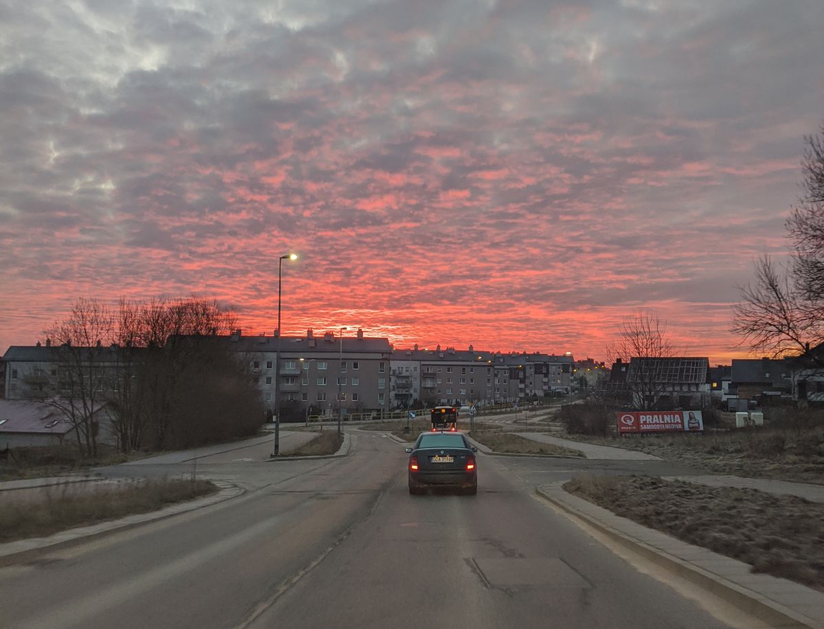 Różowe niebo nad Gdańskiem. Mieszkańcy oniemieli