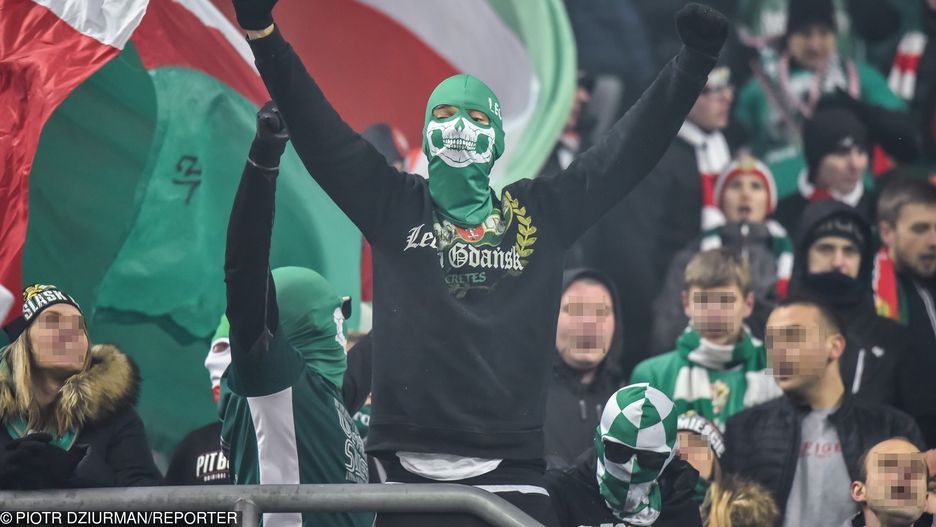 Kibic Lechii Gdańsk na trybunach