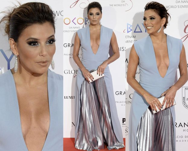 Eva Longoria w sukni z głębokim dekoltem