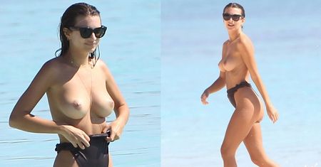 Emily Ratajkowski TOPLESS na plaży w Meksyku (ZDJĘCIA)