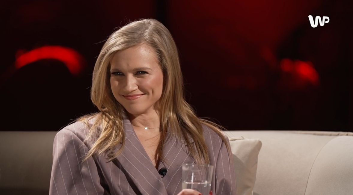 Agnieszka Kaczorowska podczas rozmowy 