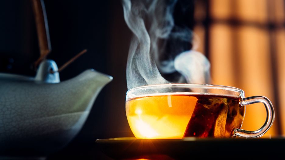 A glass cup of hot tea on a table.
A glass cup of hot tea on a table.
Guido Mieth