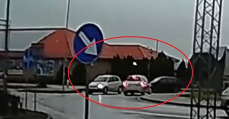 Nagranie z ronda w Oławie. "Ogromne zagrożenie"