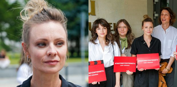 Magdalena Boczarska protestowała przed Sejmem. Wskazuje na trudny los artystów: "Nie są w stanie utrzymać się z aktorstwa"