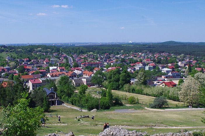 Widok na Olsztyn w województwie śląskim 