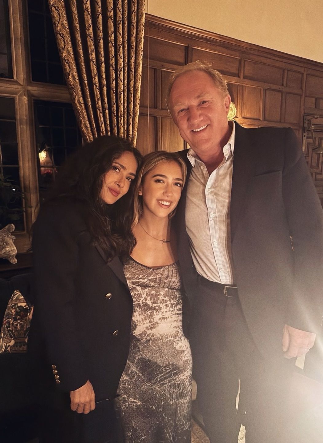 Salma Hayek z mężem i córką w 2025 roku
