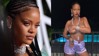 Półnaga Rihanna pozuje ze świętym symbolem hinduizmu: "Jak możesz nosić naszyjnik z Ganeśą i pozować W TAKI SPOSÓB?" (FOTO)
