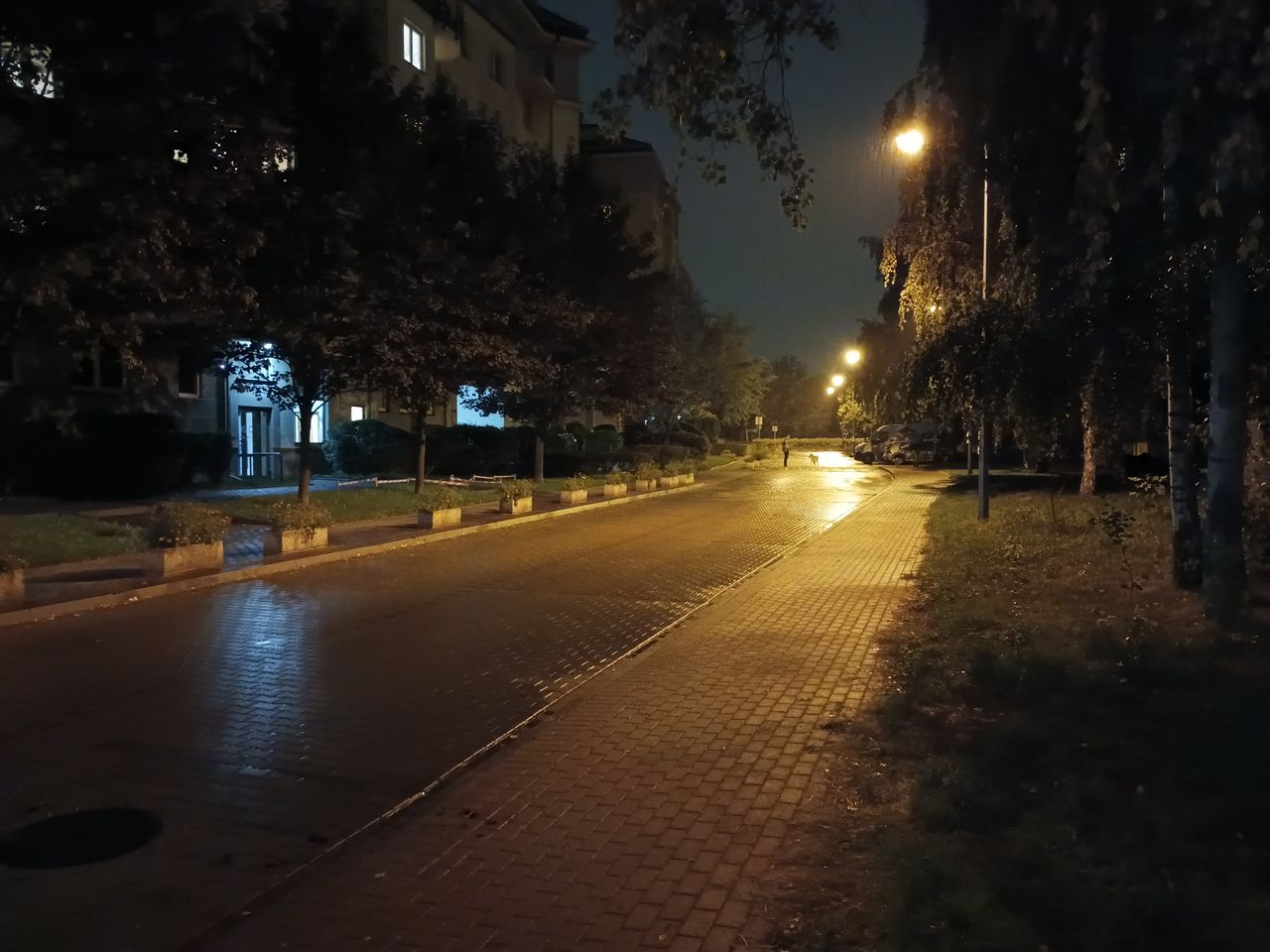 Po lewej zdjecie w trybie AI Cam, po prawej w Tryb noc.