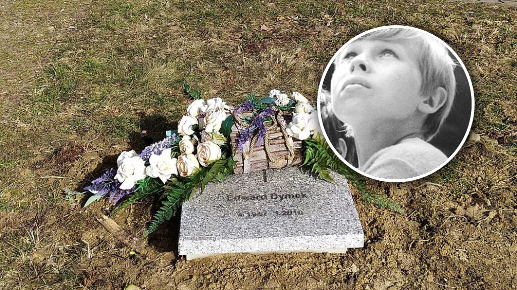 Grób Edwarda Dymka, dziecięcego aktora PRL