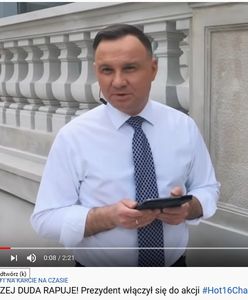 Prezydent Andrzej Duda rapuje. "Nagranie na tyłach Pałacu"