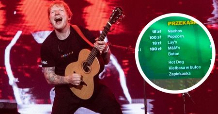 Ceny przekąsek przed koncertem Eda Sheerana. Lepiej wziąć grube portfele