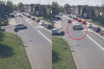 Zderzenie motocyklisty z osobówką. Przerażające wideo trafiło do sieci