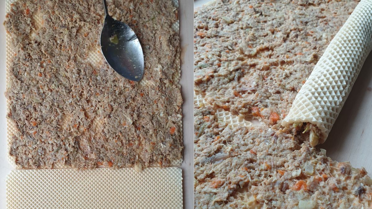 Wyłóż mięso mielone na wafle tortowe. Pyszny obiad będzie gotowy w mgnieniu oka