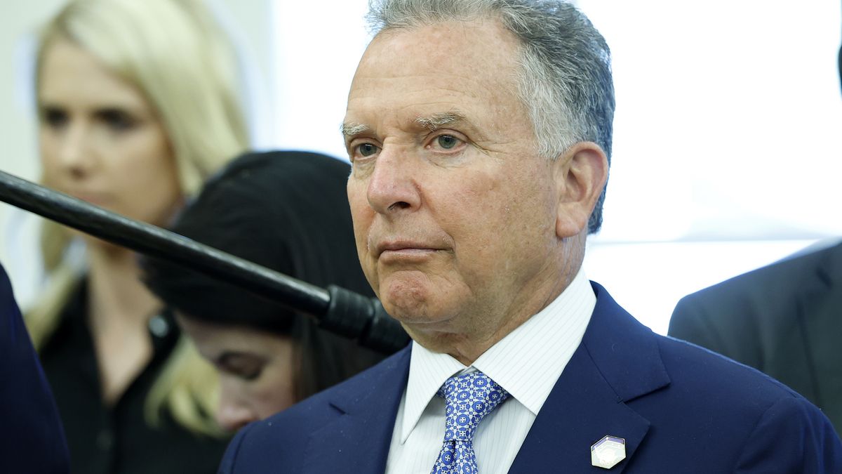 WASHINGTON, DC - JULY 14: Steve Witkoff, U.S. Special Envoy to the Middle East, attends a meeting between U.S. President Donald Trump and NATO Secretary General Mark Rutte in the Oval Office at the White House on July 14, 2025 in Washington, DC. Trump is meeting with Rutte a day after announcing that the U.S. will send Patriot air defense missiles to Ukraine to help it defend against Russia's intensifying aerial attacks.  (Photo by Kevin Dietsch/Getty Images)