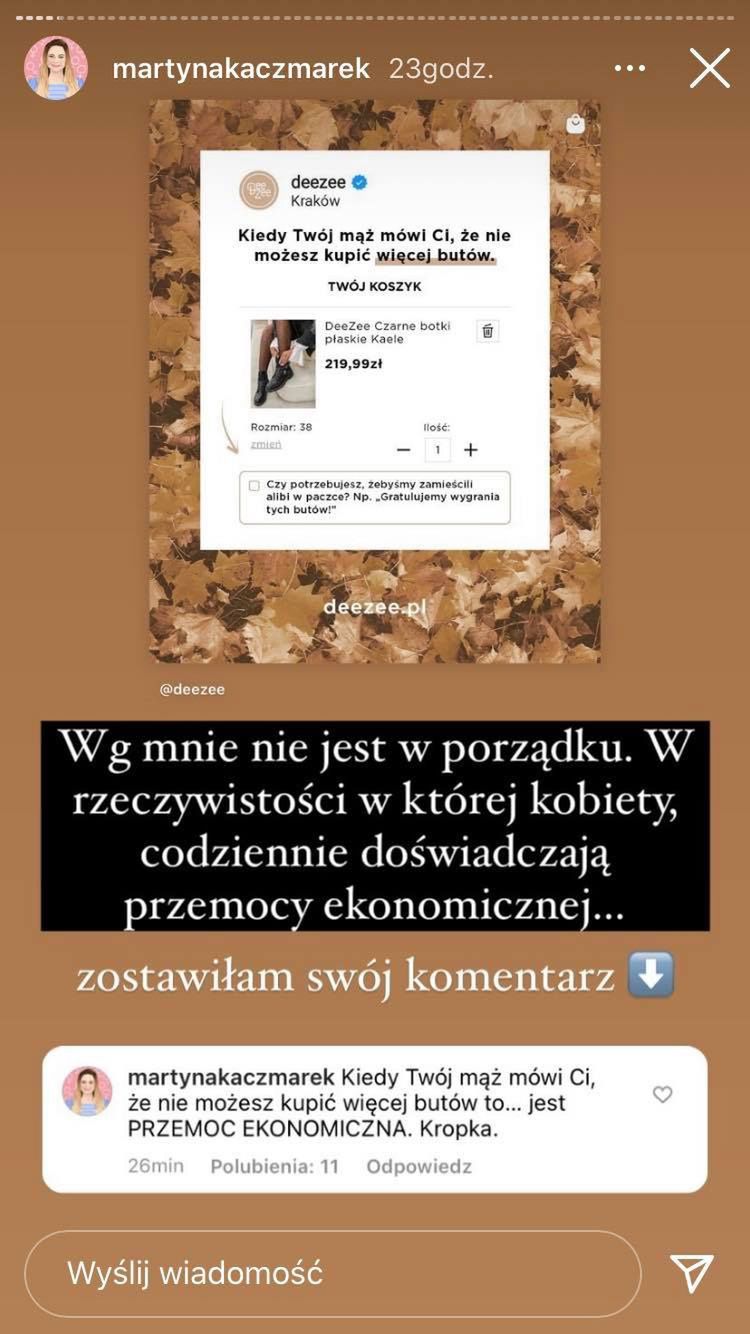 Martyna Kaczmarek o szkodliwości reklamy Deezee 