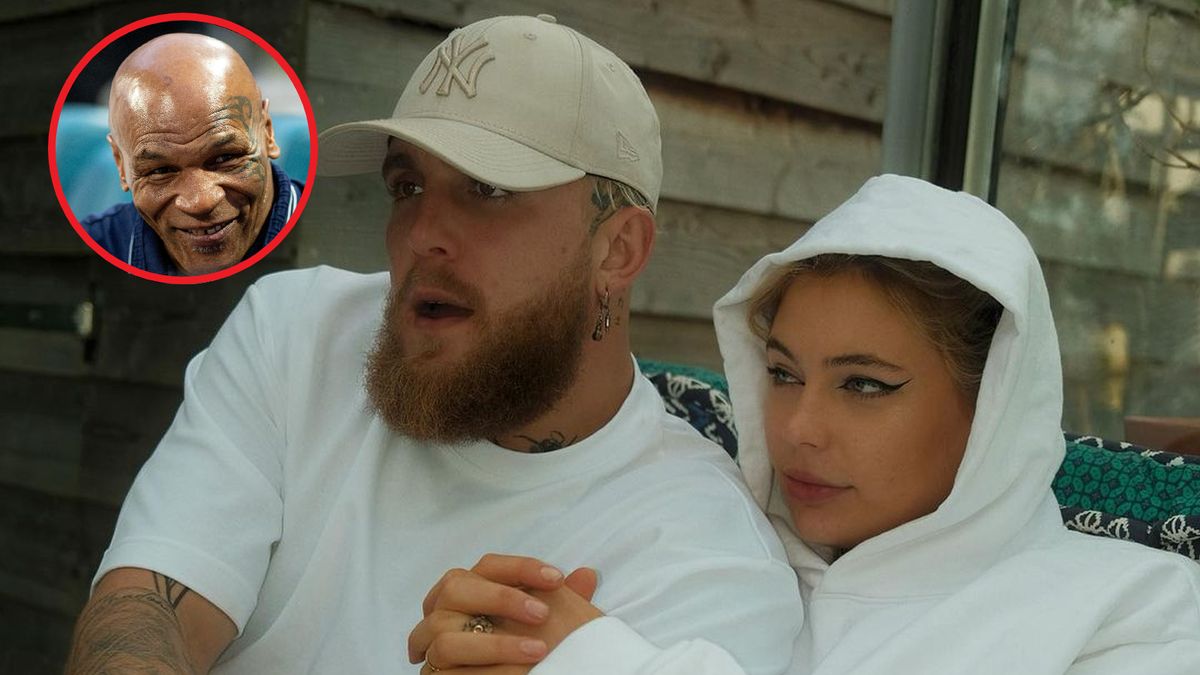 Na dużym zdjęciu Jutta Leerdam i Jake Paul. Na małym Mike Tyson