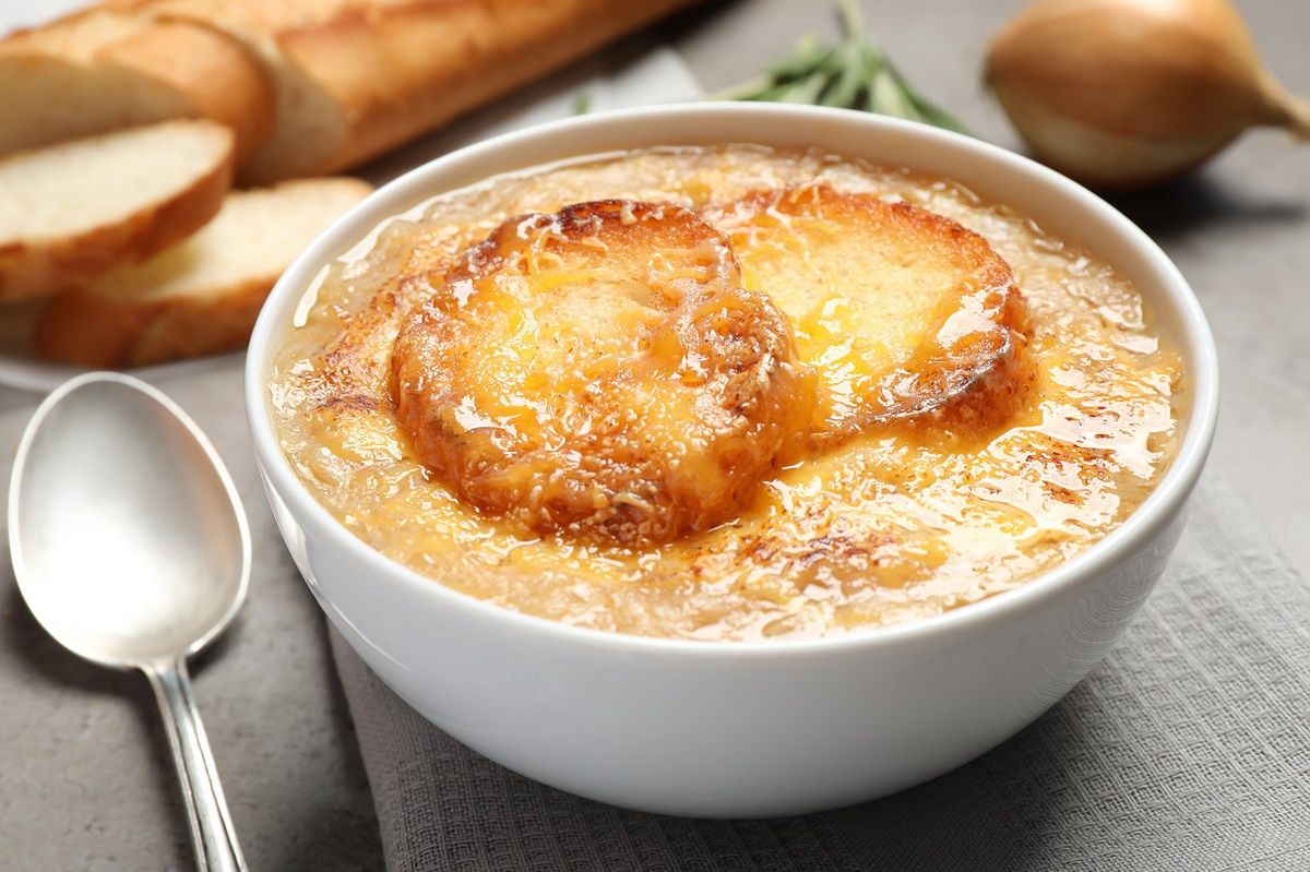 Escape to Paris with a classic bowl of French onion soup