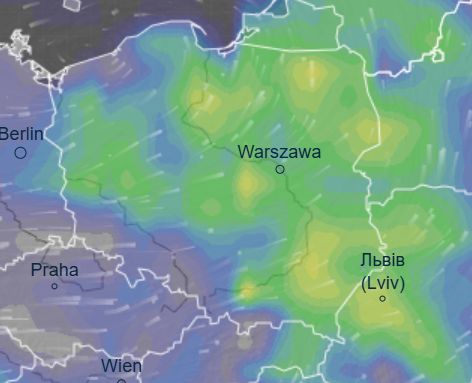 Ryzyko wystąpienia burz w Polsce