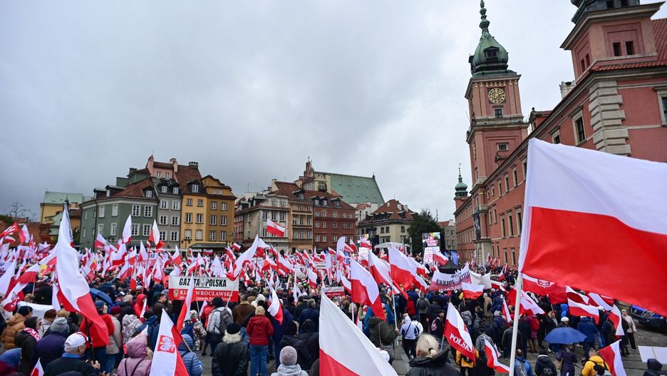 Protest PiS w Warszawie