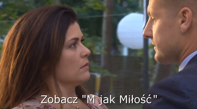 Pocałunek Pawła i Kingi z "M jak miłość"