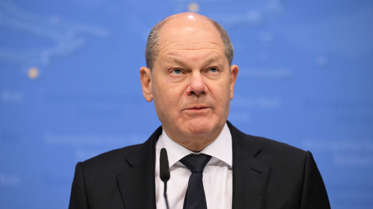 BRUSSELS, BELGIUM - DECEMBER 15: German Chancellor Olaf Scholz attends a press conference following the European Union (EU) Leaders' Summit in Brussels, Belgium on December 15, 2023. (Photo by Dursun Aydemir/Anadolu via Getty Images)