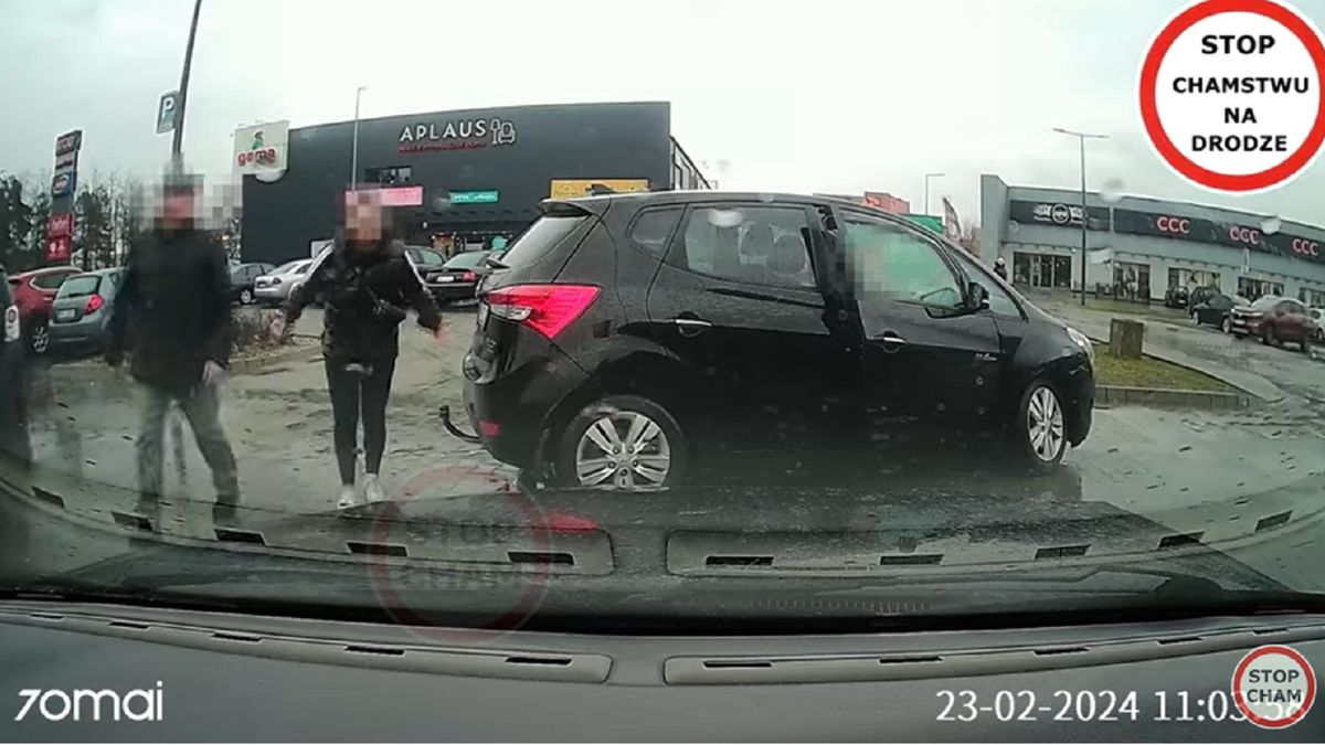 Kolizja pod Lidlem. Jest nagranie