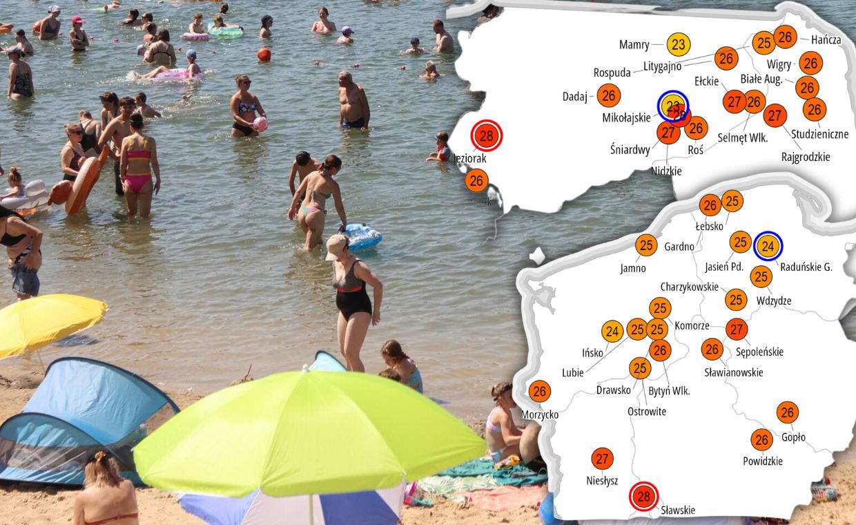 28 stopni. Tu woda jest dziś najcieplejsza w Polsce