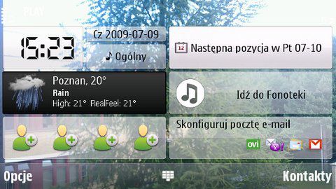 Jak korzystać z widgetów w Nokii N97? 3