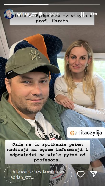 Adrian Szymaniak w drodze do Bydgoszczy na konsultację lekarską