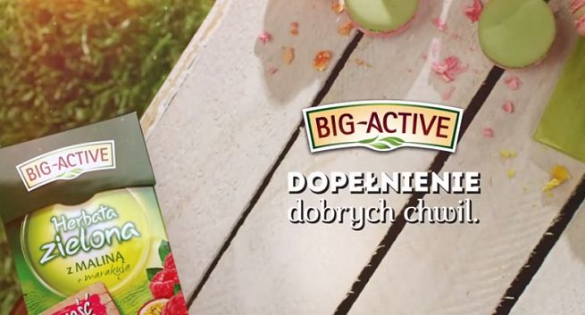 Herbaty zielone Big-Active promowane jako „dopełnienie dobrych chwil”
