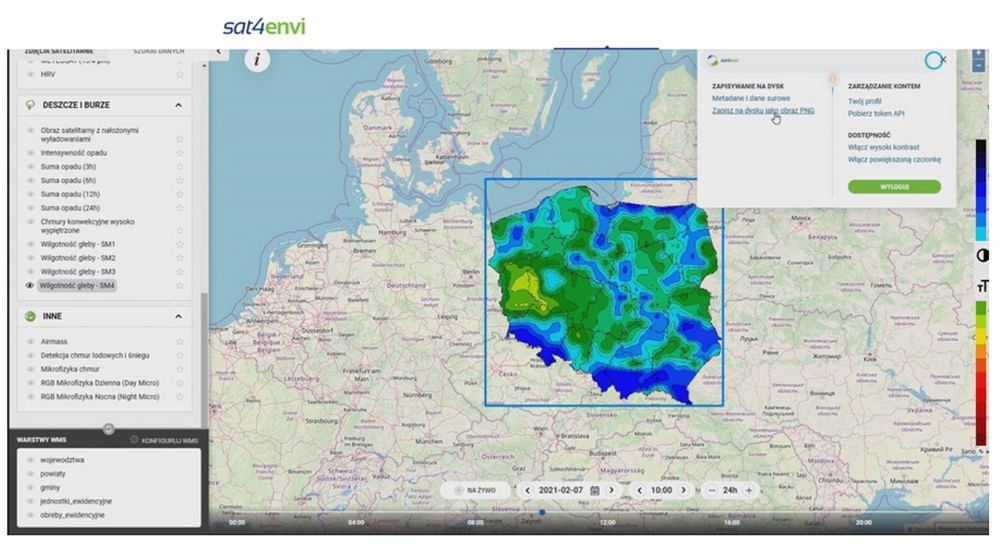 Do udostępniania informacji satelitarnych o środowisku wykorzystano zasoby Prometheusa - jednego z najszybszych superkomputerów w Polsce