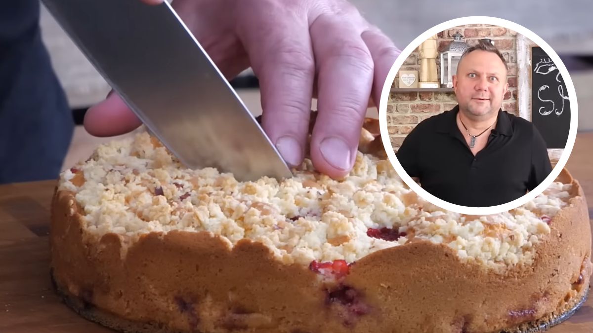 Tomasz Strzelczyk zdradził przepis na ciasto z truskawkami