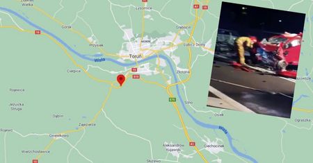 Toruń. Wypadek na trasie S10. Ranni i rozbite auta