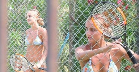 To ona rzekomo jest NOWĄ WYBRANKĄ Lewisa Hamiltona. 21-letnia tenisistka została "przyłapana" w bikini na treningu (ZDJĘCIA)
