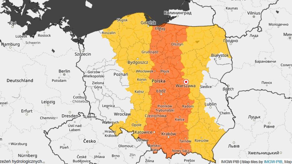 IMGW wydało ostrzeżenie. Możliwe burze i lokalne podtopienia