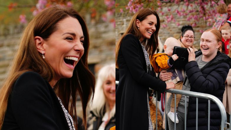 Roczny chłopiec ZWĘDZIŁ wartą krocie torebkę Kate Middleton! Tak zareagowała księżna (WIDEO)