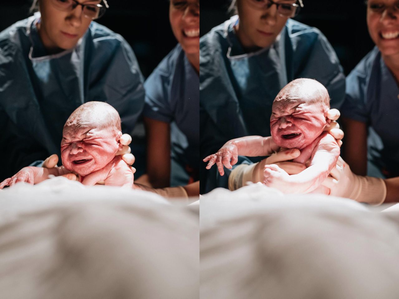 Kobieta ujęła pierwszy oddech i spojrzenie synka podczas porodu