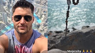 Piotr Mróz zabrał różaniec do Dubaju. Na Instagramie zapewnia: "Moja siła"