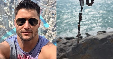 Piotr Mróz zabrał różaniec do Dubaju. Na Instagramie zapewnia: "Moja siła"