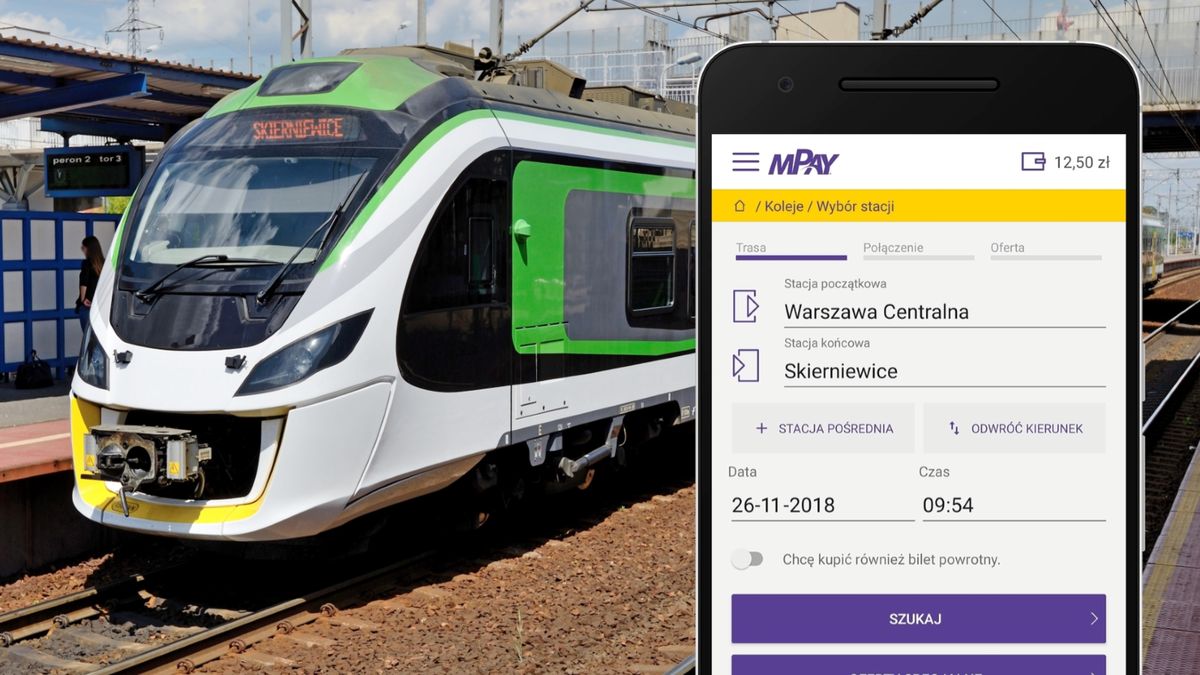 Płatności mPay w Kolejach Mazowieckich