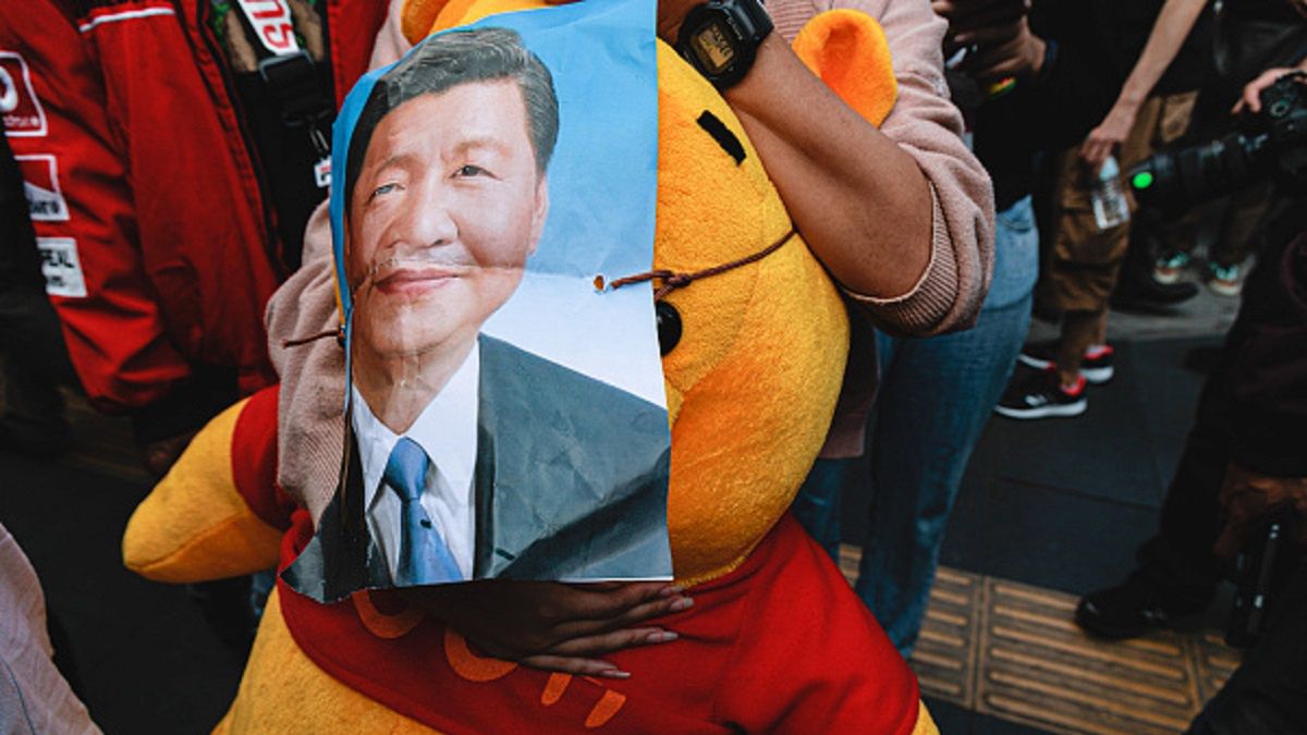 Xi Jinping jako Kubuś Puchatek